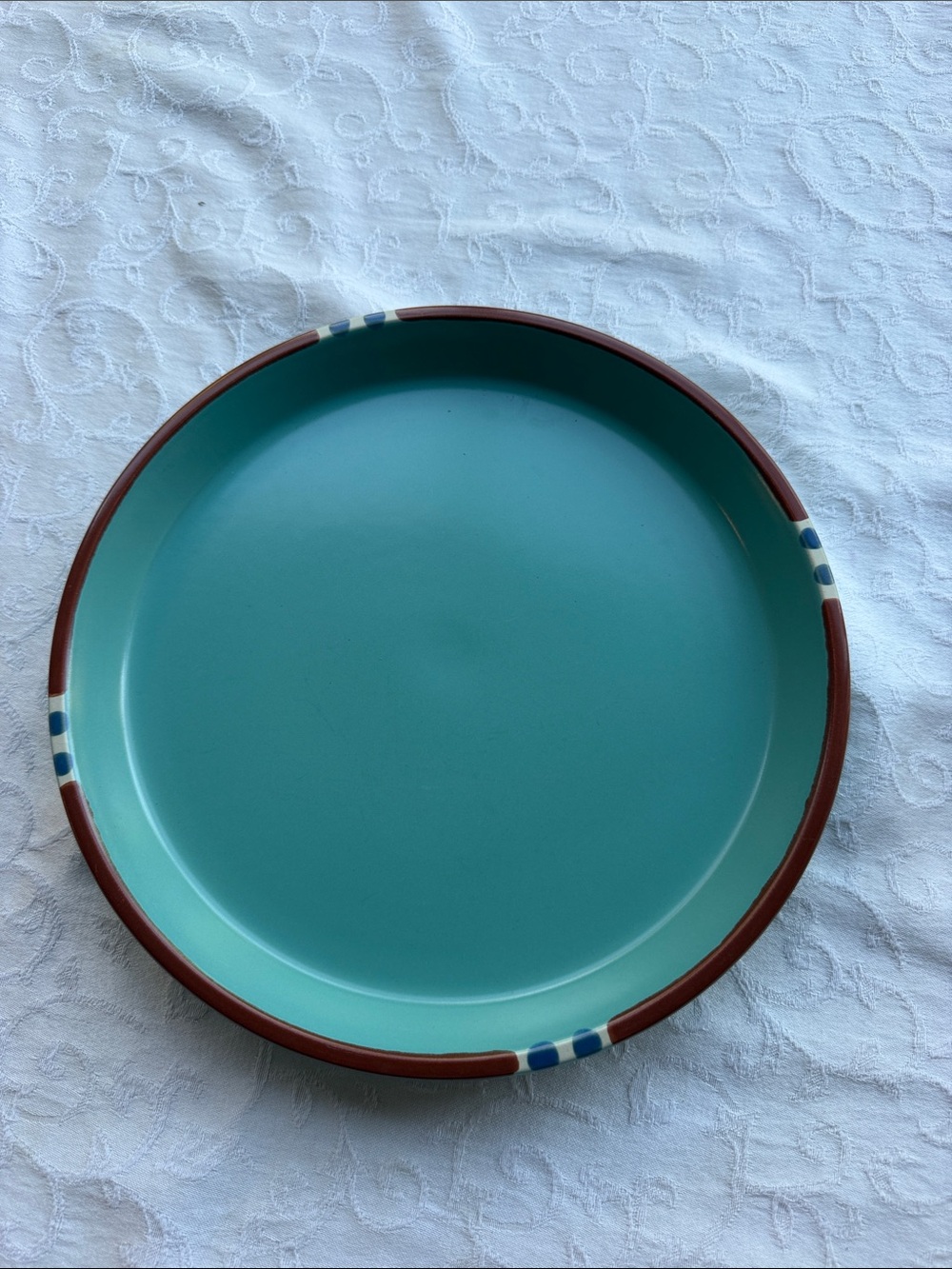Vintage like new Dansk Mesa Turquoise dinner plate - Picture 2 of 5